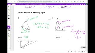 Unit 6 Learning Target 3 Note Video #2 -- Exterior Angle Theorem