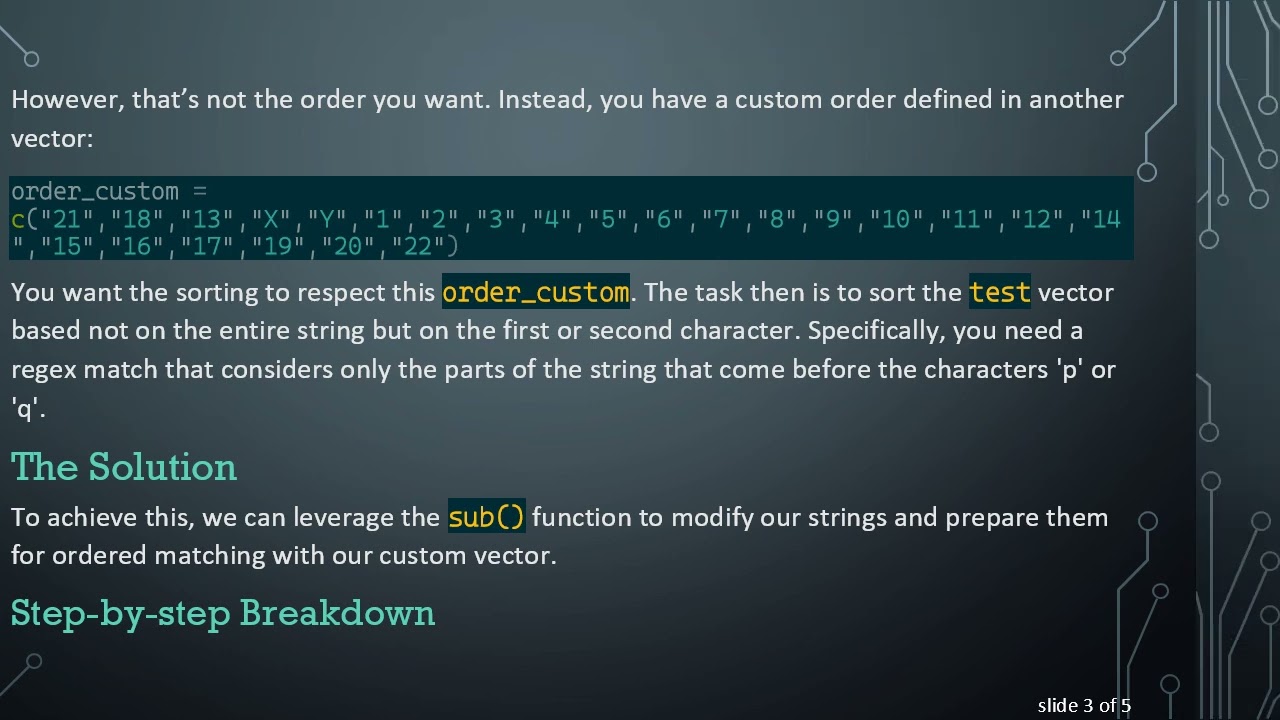 How to Custom Order a Character Vector in R by Matching First Characters
