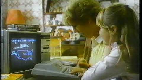 1981 Atari Computer Ad: States and Capitals / Basketball