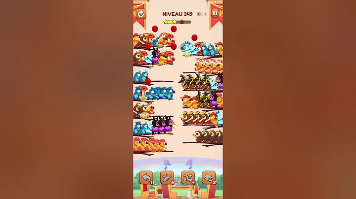 bird sort 2 color puzzle solution niveau 349 #games #gaming #puzzle #puzzlegame #androidgames