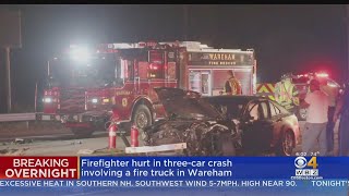 Wareham Firefighter Hurt In Fire Truck Crash On Route 28