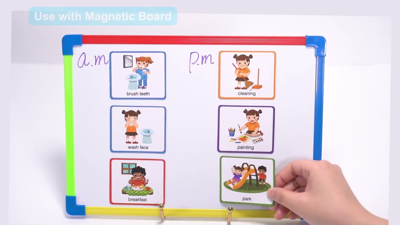 🎨 D-FantiX Visual Schedule: Fun & Functional Routine Cards for Kids | Autism Learning Tools