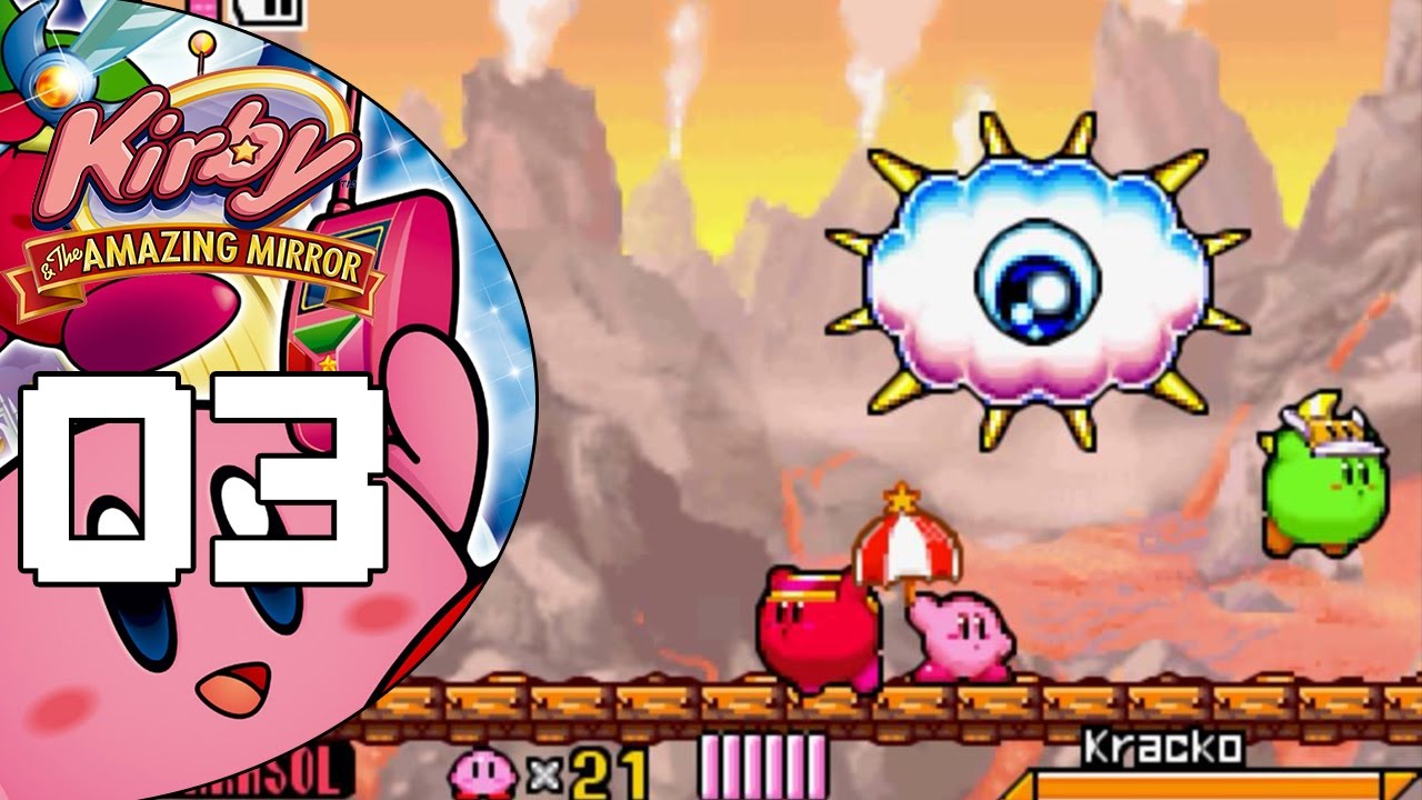 Guía | Kirby y The Amazing Mirror 100% | #3 | Jefe Kracko - YouTube
