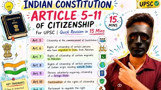 Article 5-11 Of Citizenship | Check discription for more👇🏻#upsc #polity #citizenship