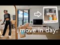 moving in vlog 🏡 furniture arrival, empty tour, unpacking & home shopping