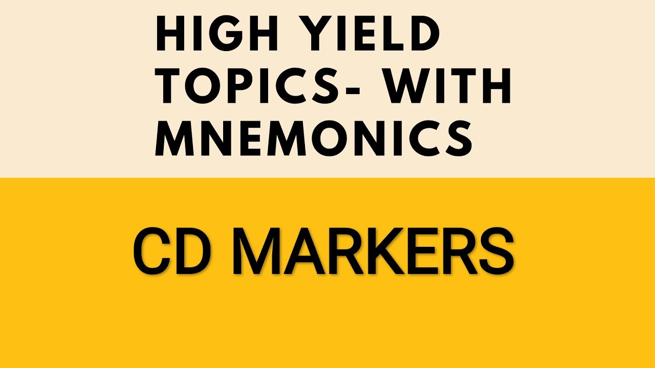 CD MARKERS Trick to Remember Easy Mnemonics Neet PG NEXT INICET
