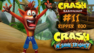 Crash Bandicoot - Walkthrough Part 11 - Ripper Roo Boss Fight - Crash Bandicoot N. Sane Trilogy