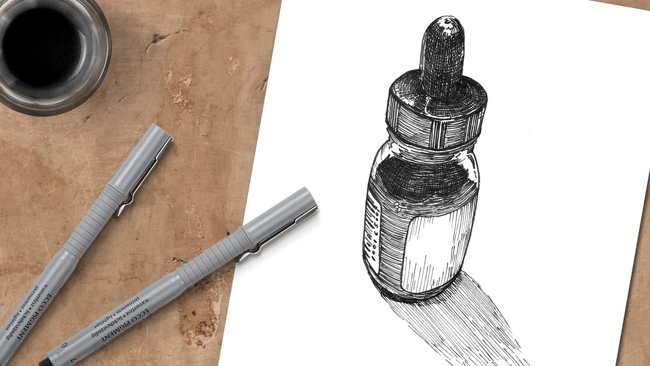 Ink Bottle Drawing