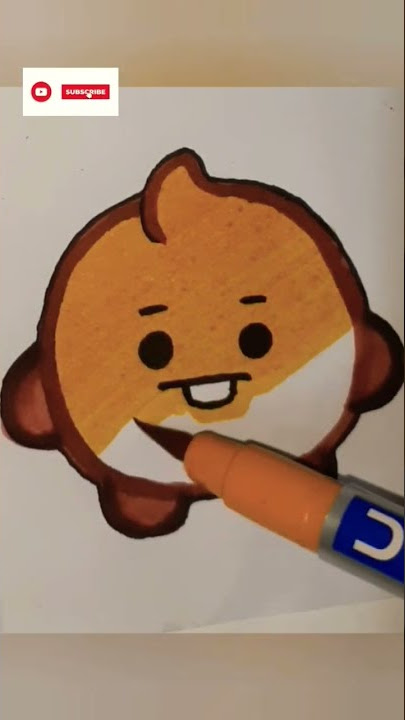 #shooky #bt21 #drawing #drawing #brushpen #bts #btsarmy #btsshorts #suga #minyoongi #viralshorts diy