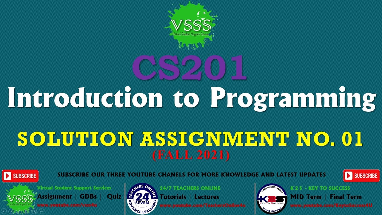 solution of assignment 1 cs201
