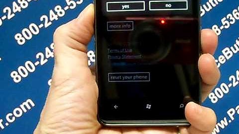 HTC HD7 - Erase Cell Phone Info - Delete Data - Master Clear Hard Reset