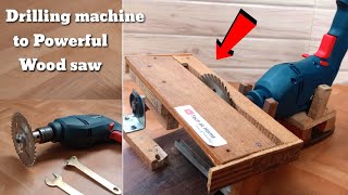 Convert Drilling machine into table saw | Drill machine to wood cutter machine, Drill Angle adapter