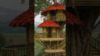 Building a Dream Treehouse in the Wild #treehouse #BambooHouse #craft #creative #aivideo