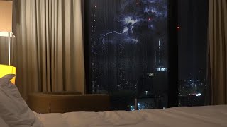 Rain & Thunder Window Sound | Helps With Sleep, Study, Meditation, Ptsd, Insomnia & Tinnitus