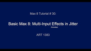 Max 8 Tutorial # 30: Multi-Input Effect in Jitter (Chromakey)