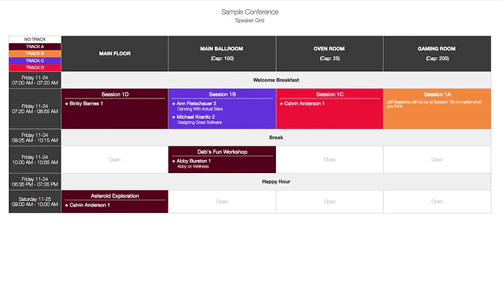 Eventsquid Schedule Manager