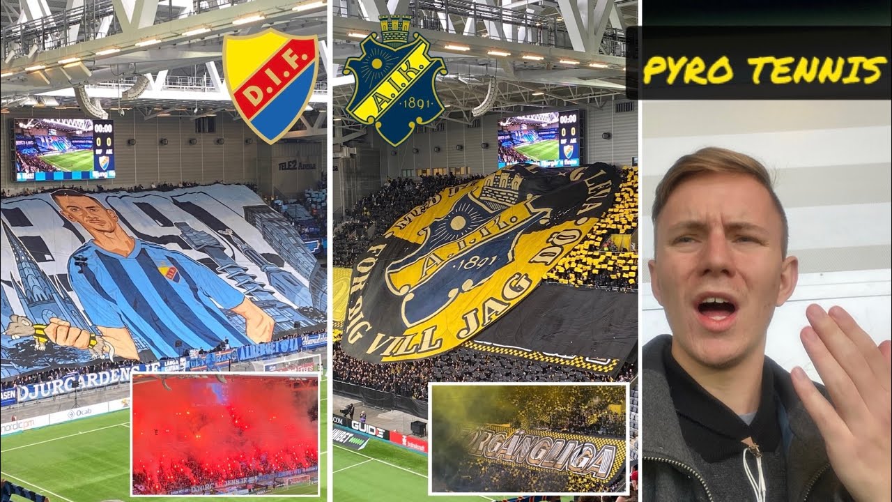 DJURGÅRDENS IF - AIK | Tifo, Pyro, Bangers, Flares, Match interruption - Tvillingderbyt vlog