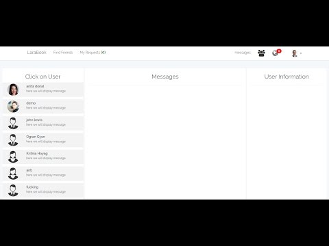 Laravel private chat Laravel private chat