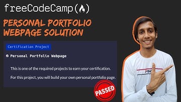 How to solve the freeCodeCamp Personal Portfolio Webpage Certification Project