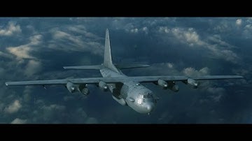 Photorealistic AC-130 Fly By - Element 3D