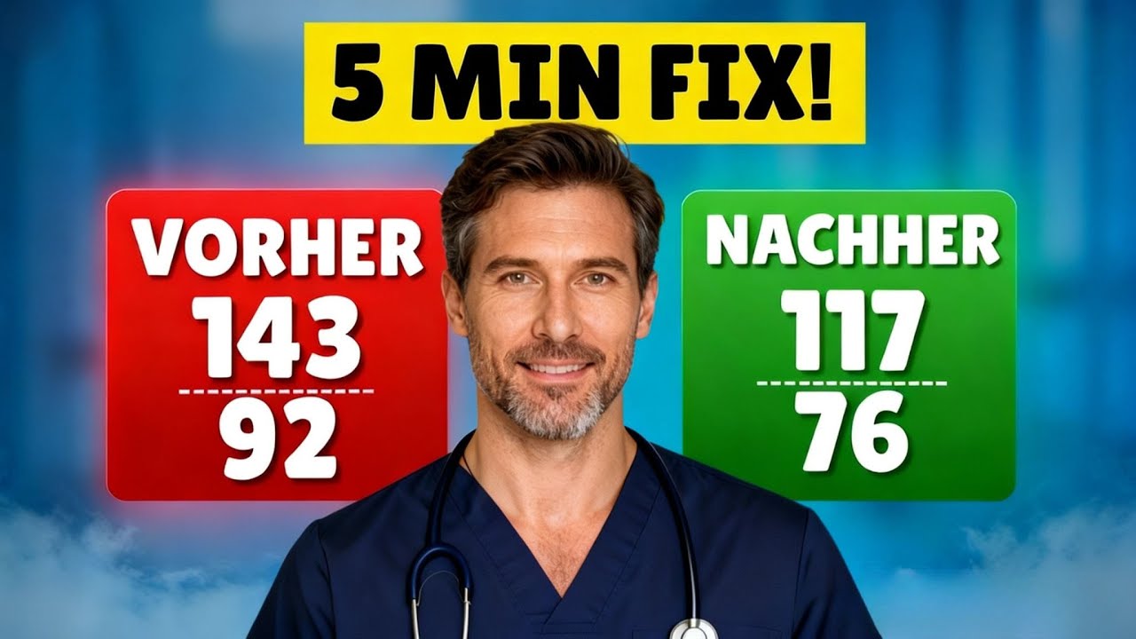 Blutdruck natürlich senken 🫀 5 Minuten vor dem Schlafen wirksamer als Tabletten?