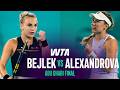 Sara Bejlek Vs Ekaterina Alexandrova 2026 Abu Dhabi Final WTA Match Highlights