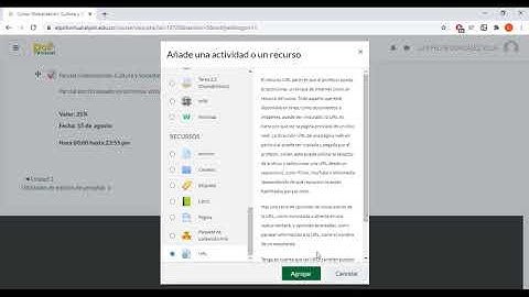 Agregar una URL en moodle - actualizado