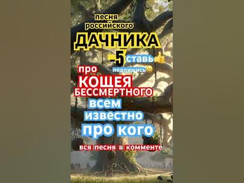 Песня ДАЧНИКА -5.Про КОЩЕЯ - YouTube