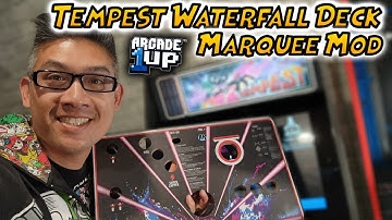 LIVE Modding Arcade1Up Tempest | Waterfall Deck & Angled Marquee Mod