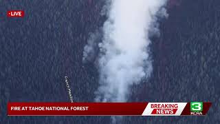 LIVE | LiveCopter 3 is over s forest fire burning in Placer County