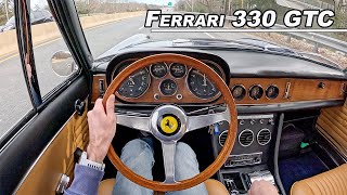 1967 Ferrari 330 GTC  V12 Gated Manual Italian GT Drive (POV Binaural Audio)