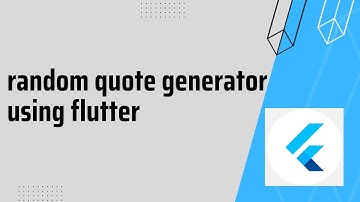 flutter project | random quote generator using flutter