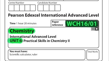 A level | chemistry | Unit 6 | Edexcel | January 2023