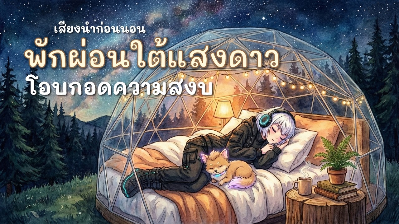 เสียงนำทางก่อนนอน : 15 นาที พักผ่อนในเต็นท์โดมกระจกใต้แสงดาว | Mind Rest by Win