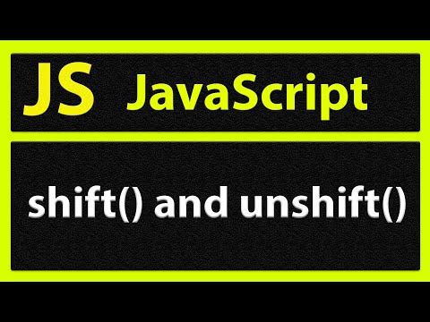 #JavaScriptTutorial | shift() and unshift()