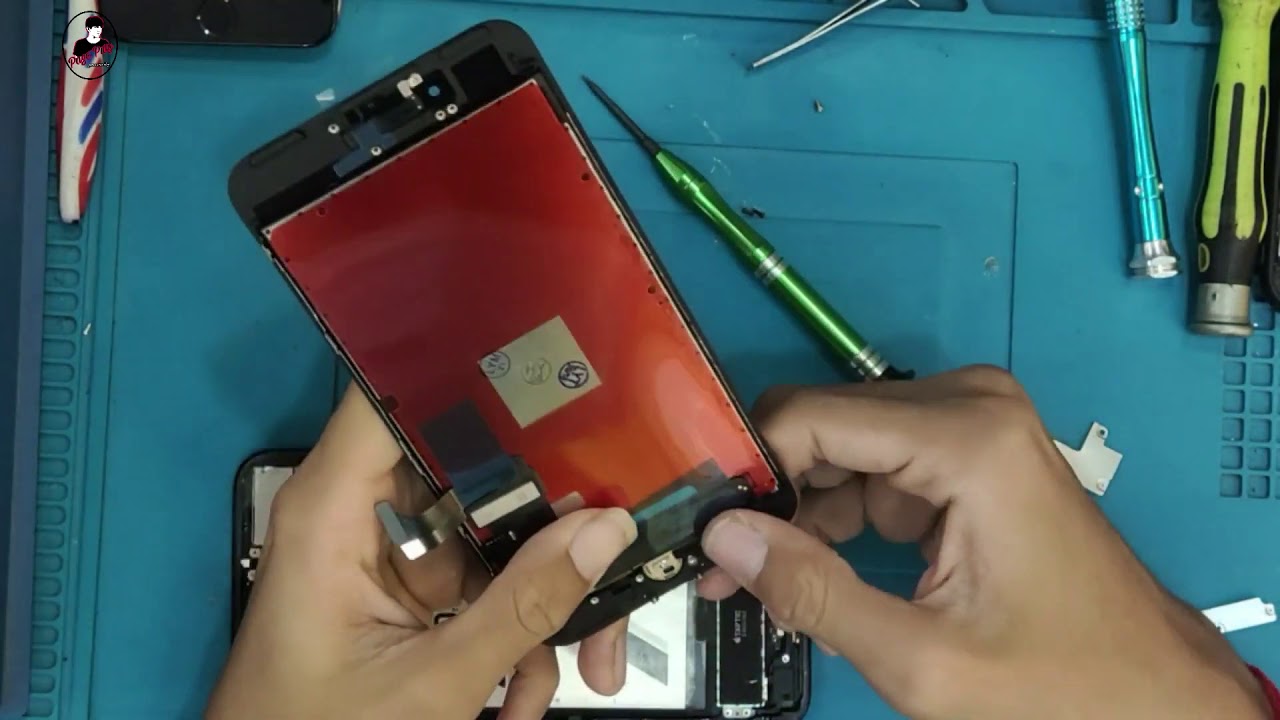 iphone 7plus cheange LCD display សកម្មភាពដូរអេក្រង់ iphone 7 plus