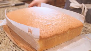 Giant Taiwanese Castella Cake at Home - All We Knead