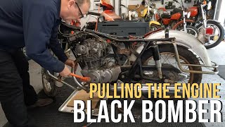 Pulling the Engine from my 1965 Honda CB450 K0 Black Bomber