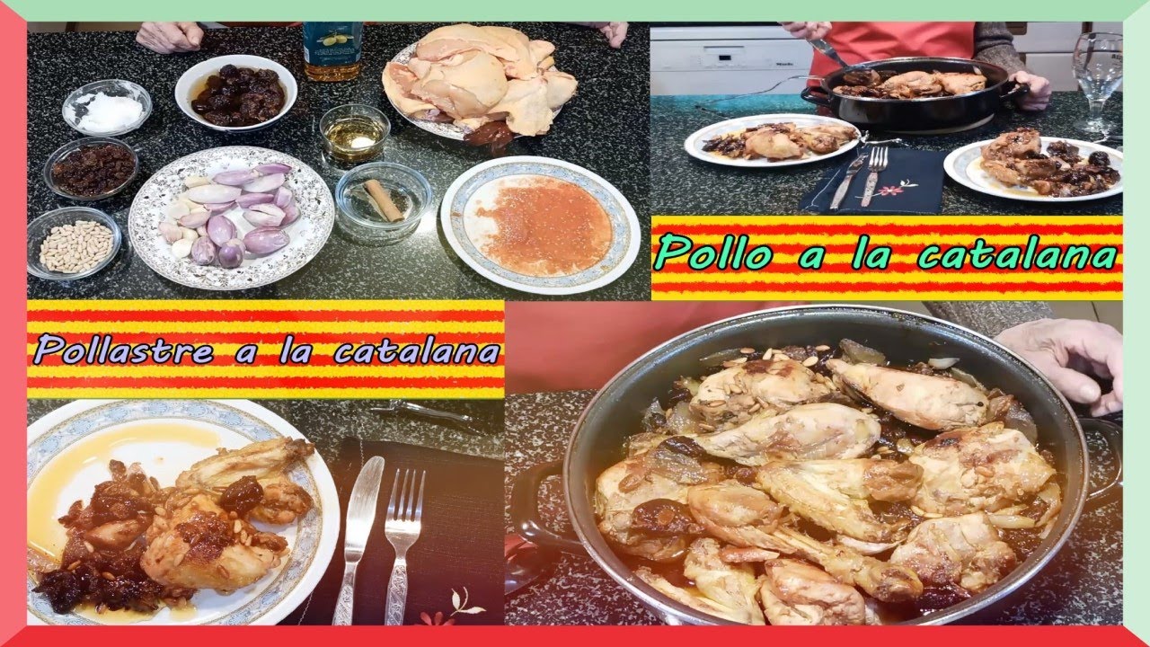 POLLO A LA CATALANA/POLLASTRE A LA CATALANA: CON CIRUELAS Y PASAS... ¡RIQUÍSIMO!