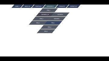 Skew Dropdown Menu Animation html and css Responsive by Slicknav