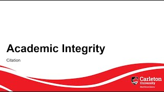 Academic Integrity: Citations