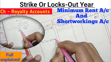 Strike Or Locks- Out Year ll Minimum Rent A/c And Shortworkings A/c ll B.Com Sem 1 ll Deepak Sinha