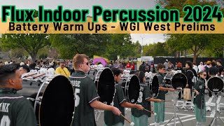 Flux Indoor Percussion 2024 Battery Warm Ups || WGI West Prelims