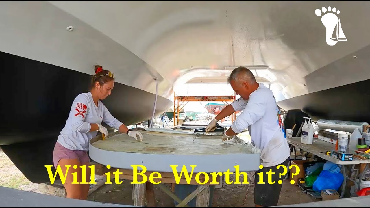Will It Be Worth It?? Building a Hardtop for a Catamaran – Boat Work (S4 E53 Barefoot Travels)