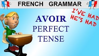 French Conjugation - AVOIR -  PASSÉ COMPOSÉ (to have)