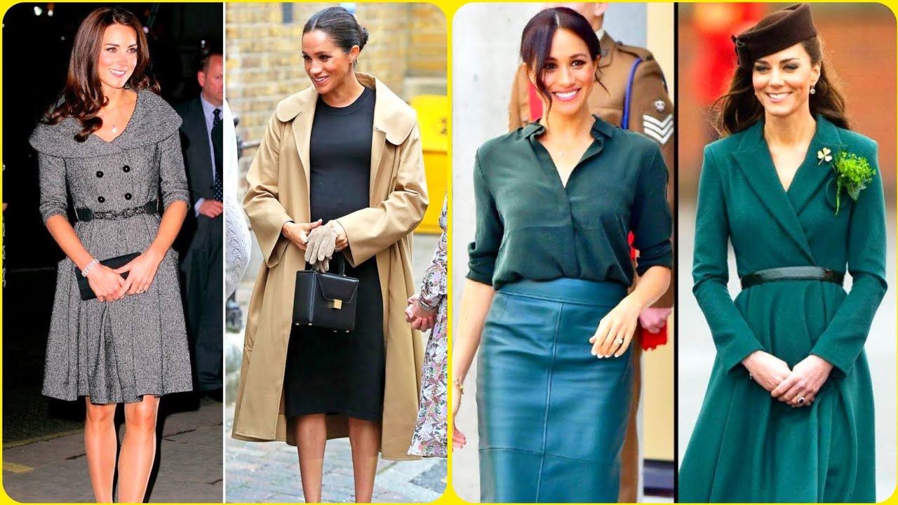 Kate Middleton Vs Meghan Markle Exactly 💯 Same Dresses design # ...