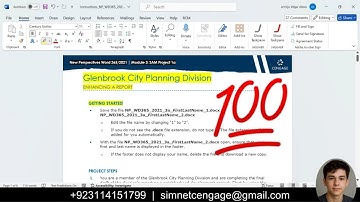 New Perspectives Word 365/2021 | Module 3: SAM Project 1a #GlenbrookCityPlanningDivision