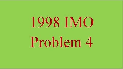 1998 IMO Problem #4