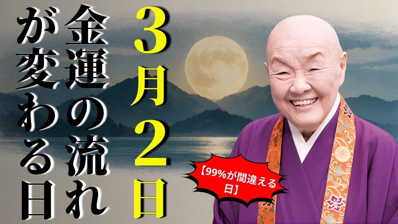 【99%の人が知らない】3月2日 今月は「生命の脈」を整える日｜お金と運が流れ始める新しい月の始め方