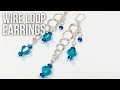 Wire Loop Earrings using Bail Making Pliers and Swarovski Bicones